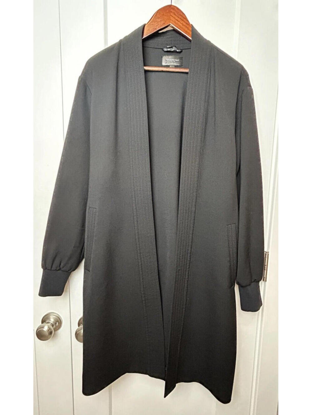 MACKAGE Women's Medium Black Wool Robe Jacket Coat Light Weight CLMKSS17-D11